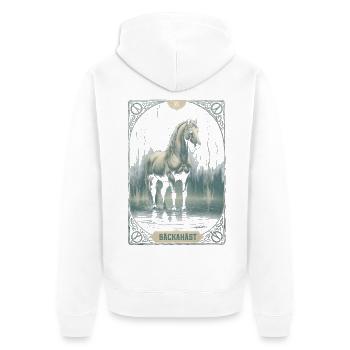 Créatures mythologiques de Bäckahäst - Veste à capuche bio Premium Unisexe - blanc - Dos - Thijin (182cm)