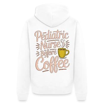 Pediatric Nurse Before Kids Nurse Coffee Lover - Unisex Premium Bio Zip Hoodie - Weiß - Hinten - Thijin (182cm)