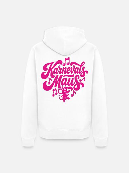 Karnevals Maus Karnevalsmaus Karneval Party Tanzen - Unisex Premium Bio Zip Hoodie - Weiß