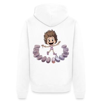 Danseuse Macaron - Veste à capuche bio Premium Unisexe - blanc - Dos - Thijin (182cm)