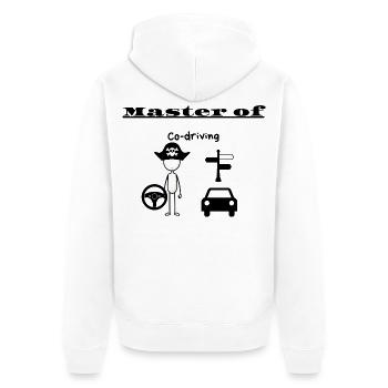 Maître en copilotage - Veste à capuche bio Premium Unisexe - blanc - Dos - Thijin (182cm)