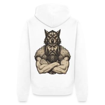 Légende viking viking marin Odin Raven Fighter - Veste à capuche bio Premium Unisexe - blanc - Dos - Thijin (182cm)