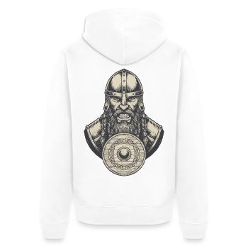 Légende viking viking marin Odin Raven Fighter - Veste à capuche bio Premium Unisexe - blanc - Dos - Thijin (182cm)