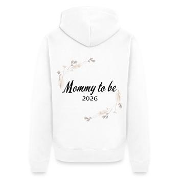 Maman à devenir - Veste à capuche bio Premium Unisexe - blanc - Dos - Thijin (182cm)