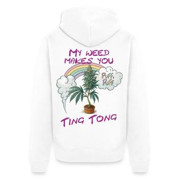 Ting Tong - Veste à capuche bio Premium Unisexe - blanc - Dos - Thijin (182cm)