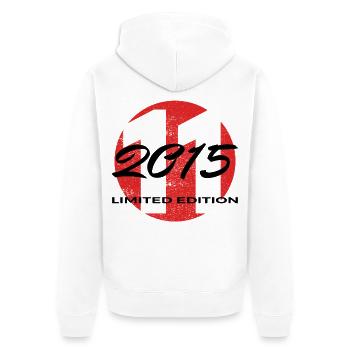 11. Geburtstag 2015 Jungen und Mädchen Geschenk - Unisex Premium Bio Zip Hoodie - Weiß - Hinten - Thijin (182cm)
