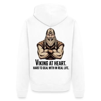 Légende viking viking marin Odin Raven Fighter - Veste à capuche bio Premium Unisexe - blanc - Dos - Thijin (182cm)