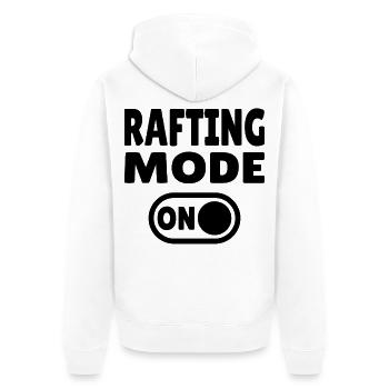 Mode rafting activé – Eaux vives en canot pneumatique - Veste à capuche bio Premium Unisexe - blanc - Dos - Thijin (182cm)