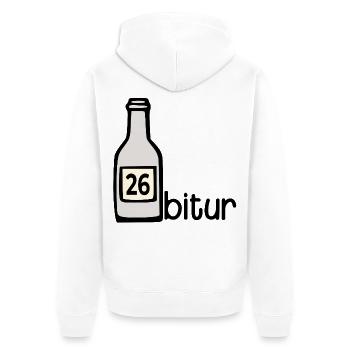 Bouteille de fête - Abitur 2026 - Veste à capuche bio Premium Unisexe - blanc - Dos - Thijin (182cm)