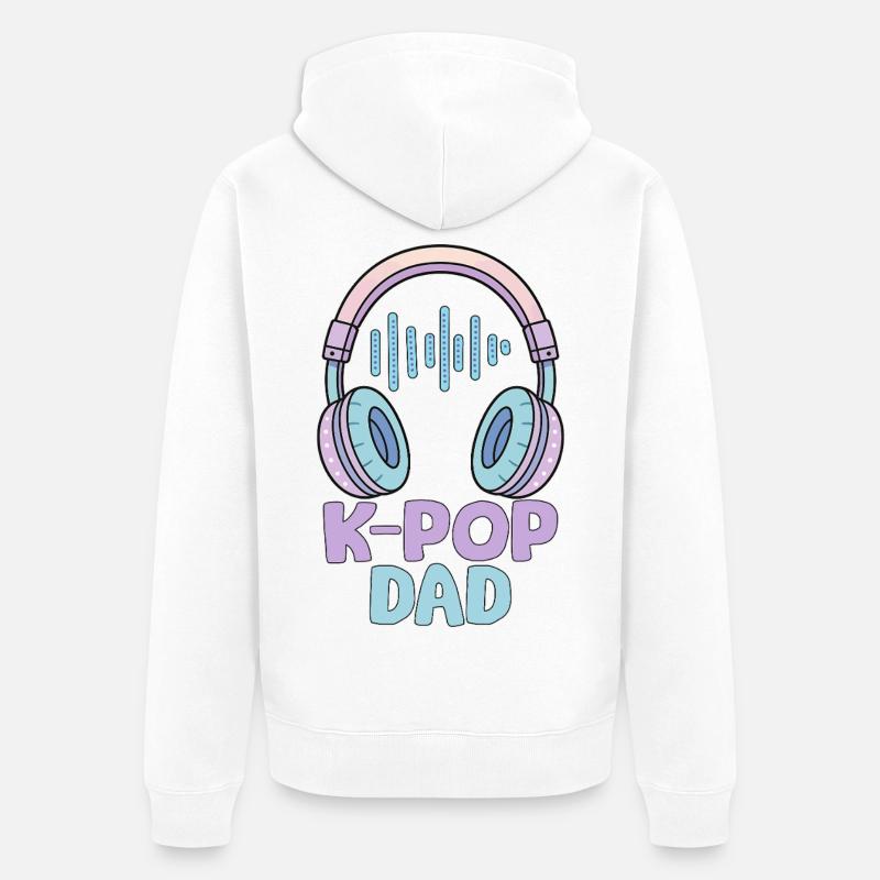 K Pop Dad - Veste à capuche bio Premium Unisexe - blanc