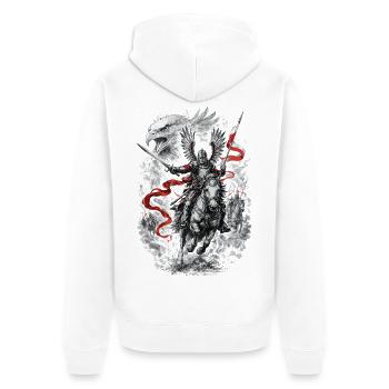 Polish Winged Hussar Battle Spirit - Veste à capuche bio Premium Unisexe - blanc - Dos - Thijin (182cm)