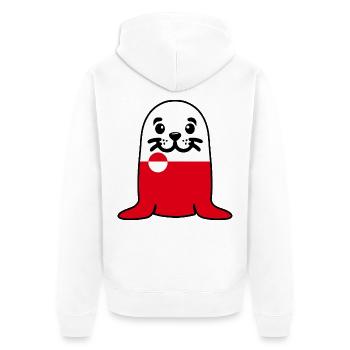 Seal Greenland - Veste à capuche bio Premium Unisexe - blanc - Dos - Thijin (182cm)