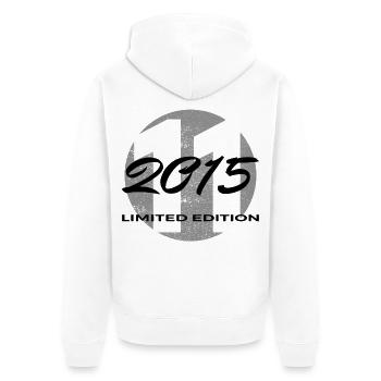 11. Geburtstag 2015 Jungen und Mädchen Geschenk - Unisex Premium Bio Zip Hoodie - Weiß - Hinten - Thijin (182cm)