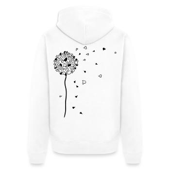 bella AMORElia - The Original by heavenlygoods - Unisex Premium Organic Zip Hoodie - white - Back - Thijin (182cm)