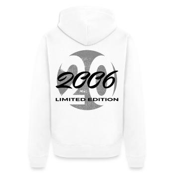 20th Birthday 2006 Gift for Men and Women - Unisex Premium Organic Zip Hoodie - white - Back - Thijin (182cm)