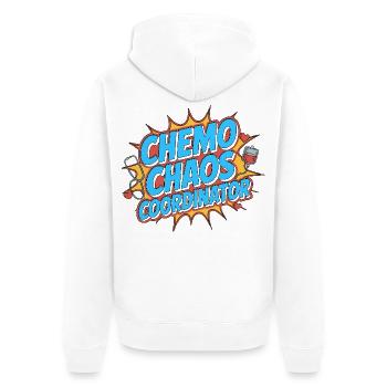Oncology Nurse Chemo Chaos Nursing Infusion Nurse - Unisex Premium Bio Zip Hoodie - Weiß - Hinten - Thijin (182cm)