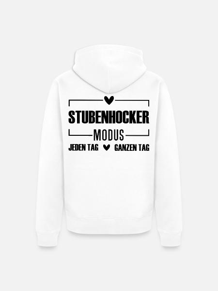 In couch potato mode every day all day - Unisex Premium Organic Zip Hoodie - white