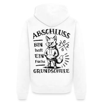 Graduation 2026 Primary School - I'm just a fox - Unisex Premium Organic Zip Hoodie - white - Back - Thijin (182cm)