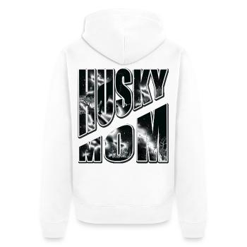 Maman Husky dans Winter Star - Veste à capuche bio Premium Unisexe - blanc - Dos - Thijin (182cm)