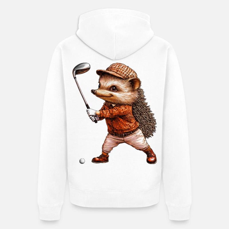 Golf du hérisson - Veste à capuche bio Premium Unisexe - blanc