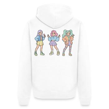 Kpop Koreanische Musik Süßes Korea-Mädchen Kpop-Fans Finger - Unisex Premium Bio Zip Hoodie - Weiß - Hinten - Thijin (182cm)
