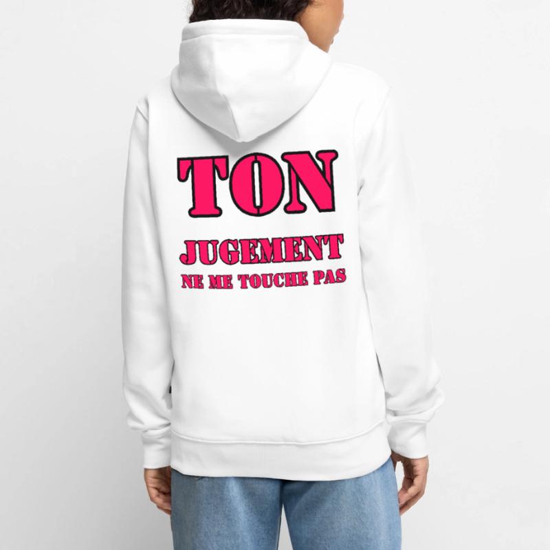 YOUR JUDGMENT DOES NOT AFFECT ME. Unisex Premium Organic Zip Hoodie