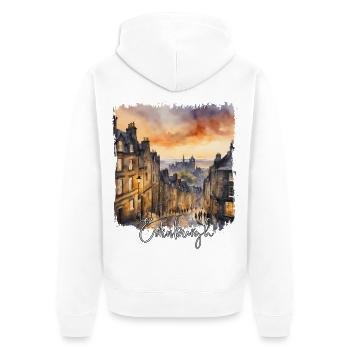 Edinburgh Scotland, Edinburgh watercolour - Unisex Premium Organic Zip Hoodie - white - Back - Thijin (182cm)