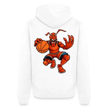 Hummer Basketball - Unisex Premium Bio Zip Hoodie - Weiß - Hinten - Thijin (182cm)