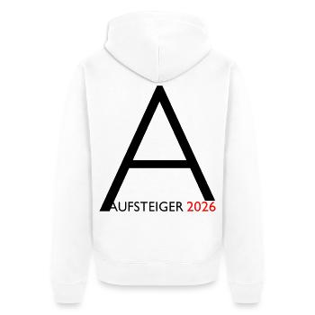 Aufsteiger 2026 Aufstieg - Unisex Premium Bio Zip Hoodie - Weiß - Hinten - Thijin (182cm)