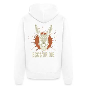 Rocker Lapin de Pâques Metal Heavy Metal Pâques - Veste à capuche bio Premium Unisexe - blanc - Dos - Thijin (182cm)