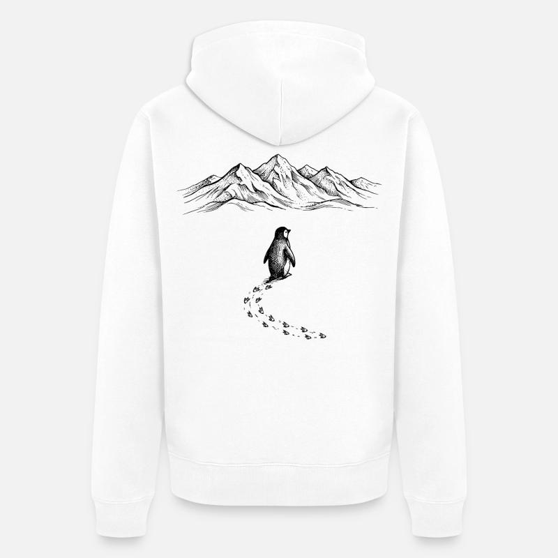 Pinguin Eisberg - Veste à capuche bio Premium Unisexe - blanc