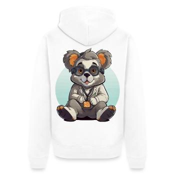 Scientifique panda de Kawaii - Veste à capuche bio Premium Unisexe - blanc - Dos - Thijin (182cm)