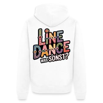Line Dance What else? - Unisex Premium Organic Zip Hoodie - white - Back - Thijin (182cm)