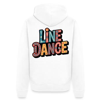 Line Dance Lettering: Color Explosion - Unisex Premium Organic Zip Hoodie - white - Back - Thijin (182cm)