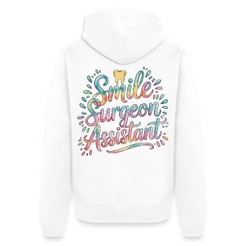 Parodontiste Chirurgien Sourire Assistant Clinique dentaire - Veste à capuche bio Premium Unisexe - blanc - Dos - Thijin (182cm)