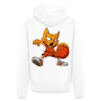 Basket-Cats - Cool Cat - Veste à capuche bio Premium Unisexe - blanc - Dos - Thijin (182cm)