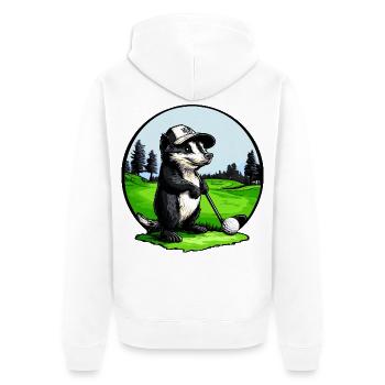 Golf Skunk - Veste à capuche bio Premium Unisexe - blanc - Dos - Thijin (182cm)
