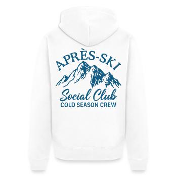 Après Ski Social Club Saison froide Ski d’équipe - Veste à capuche bio Premium Unisexe - blanc - Dos - Thijin (182cm)