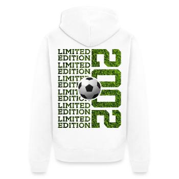 24E ANNIVERSAIRE DE FOOTBALL EN ÉDITION LIMITÉE 2002 - Veste à capuche bio Premium Unisexe - blanc - Dos - Thijin (182cm)