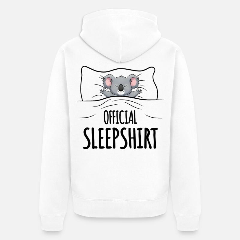 Chemise de nuit Koala blanche - Veste à capuche bio Premium Unisexe - blanc