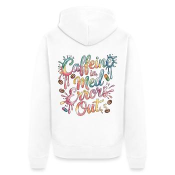 Pharmacien hospitalier Caféine dans les erreurs médicales - Veste à capuche bio Premium Unisexe - blanc - Dos - Thijin (182cm)