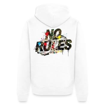 Style de rue sans règles de camouflage de graffiti - Veste à capuche bio Premium Unisexe - blanc - Dos - Thijin (182cm)
