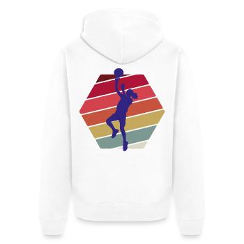 Basketteur - Veste à capuche bio Premium Unisexe - blanc - Dos - Thijin (182cm)