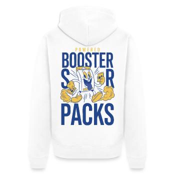 Powered Booster Packs Sammelkartensammler - Unisex Premium Bio Zip Hoodie - Weiß - Hinten - Thijin (182cm)