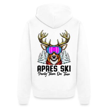 Apres Ski Party Team On Tour - Unisex Premium Bio Zip Hoodie - Weiß - Hinten - Thijin (182cm)