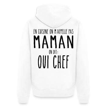Cooking Mom the Cook Cooking Mom Mother - Unisex Premium Bio Zip Hoodie - Weiß - Hinten - Thijin (182cm)