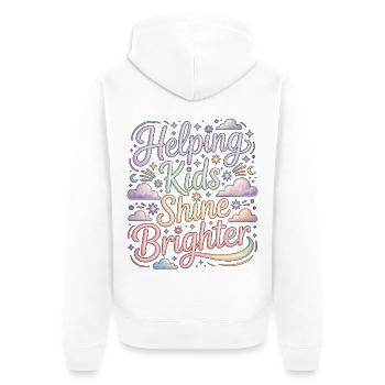 Pediatric OT Helping Kids Shine Pediatric Therapy - Unisex Premium Organic Zip Hoodie - white - Back - Thijin (182cm)
