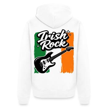 E-Gitarre St Patrick Flagge Rock Geschenk - Unisex Premium Bio Zip Hoodie - Weiß - Hinten - Thijin (182cm)