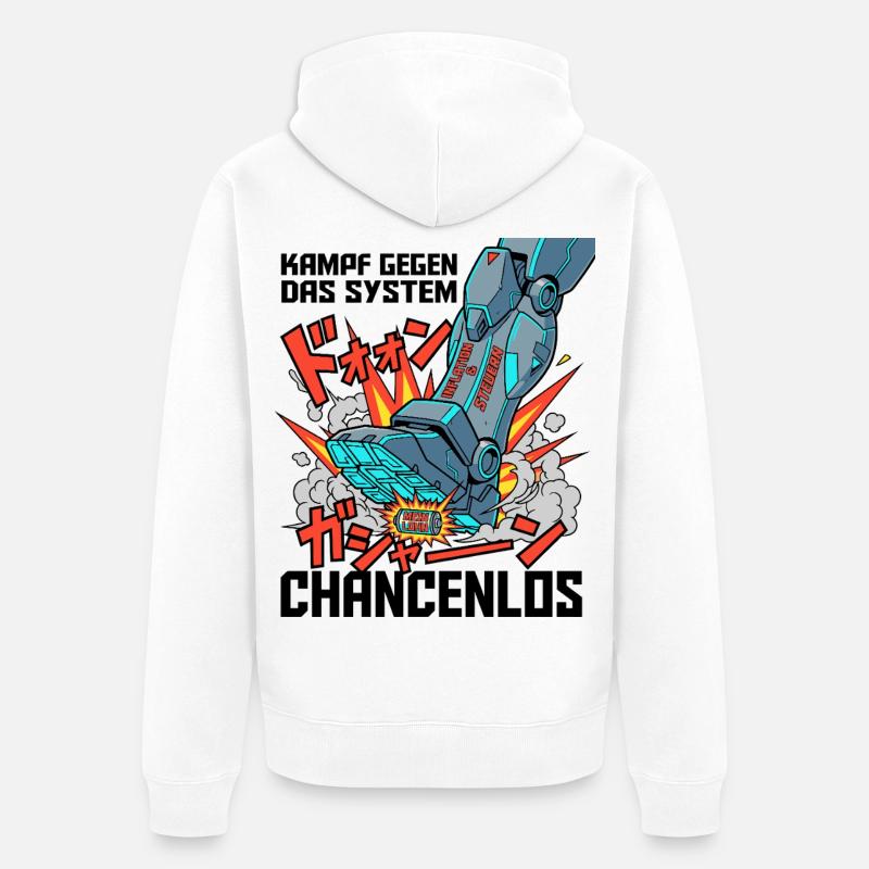 Kampf_Gegen_Das_System - Veste à capuche bio Premium Unisexe - blanc