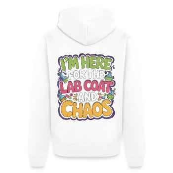 Étudiant en pharmacie, je suis là pour la pharmacie - Veste à capuche bio Premium Unisexe - blanc - Dos - Thijin (182cm)